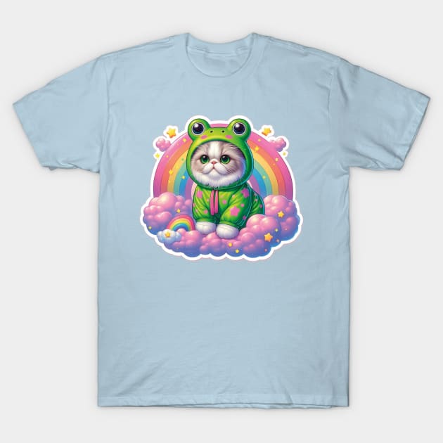 Froggy Cat T-Shirt by liminalcandy